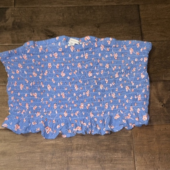 4/$20 Floral American Eagle tube top (size xl) blue and pink, elastic, stretchy - Picture 1 of 6